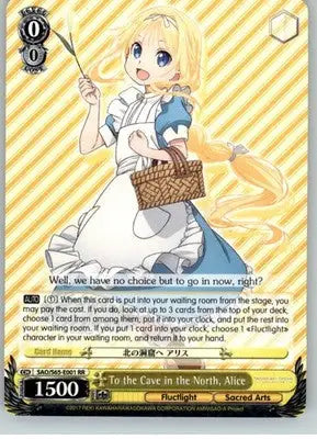 To the Cave in the North Alice - #SAO/S65-E001 RR - Weiss Schwarz - NM - TCG Card Single