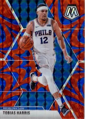 Tobias Harris - 2019-20 Panini Mosaic - #159 - Reactive Orange Basketball - Basketball Card Single