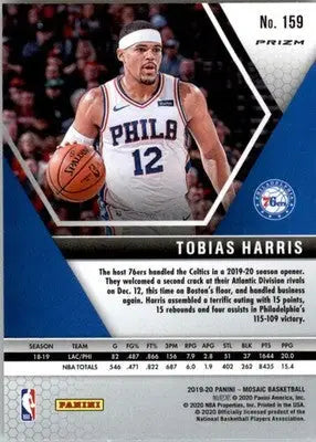 Tobias Harris - 2019-20 Panini Mosaic - #159 - Reactive Orange Basketball - Basketball Card Single