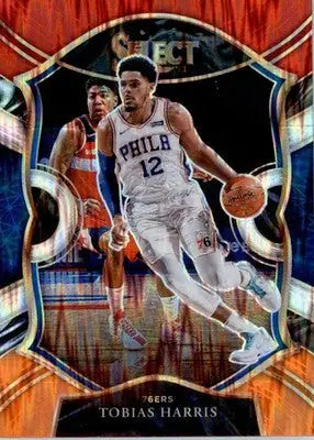 Tobias Harris - 2020-21 Panini Select - #11 - Red White Orange Flash Basketball - Basketball Card Single
