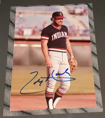 Autographed Toby Harrah Cleveland Indians 3x5 photo with JSA COA