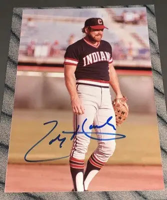 Autographed Toby Harrah Cleveland Indians 3x5 photo with JSA COA validation