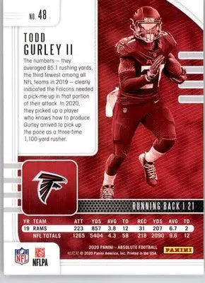 Todd Gurley II - 2020 Panini Absolute - #48 - Retail Football - Football Card Single