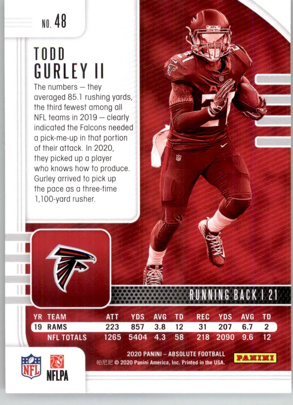 Todd Gurley II - 2020 Panini Absolute - #48 - Retail Football