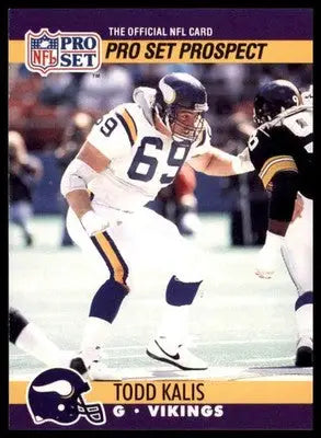 Todd Kalis Rookie 1990 Pro Set #738 Minnesota Vikings - Football Card Single
