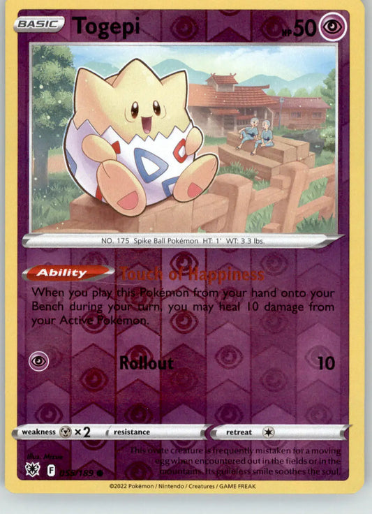 Togepi - Astral Radiance - 055/189 - Reverse Holo LP Pokemon