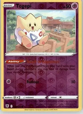 Togepi - Astral Radiance - 055/189 - Reverse Holo LP Pokemon - Pokémon Card Single