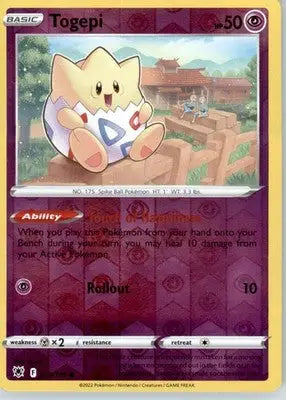 Togepi - SWSH10: Astral Radiance - Reverse Holo LP - #055/189 - Pokémon Card Single
