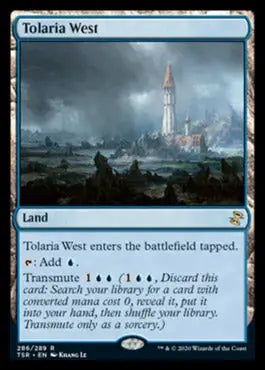 Magic The Gathering Tolaria West card from Time Spiral Remastered set on display