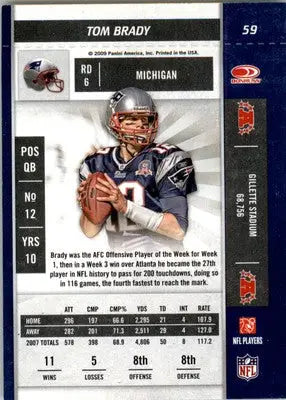 Tom Brady - 2009 Playoff Contenders - #59 - Football - Football Card Single