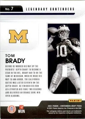 Tom Brady - 2021 Panini Contenders Draft Picks - #7 - Legendary Contenders - Football Card Single