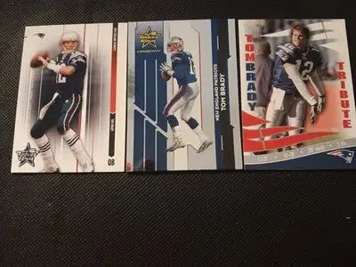Tom Brady - 3 card lot. Topps/Target 2003; Leaf Stars 2003 2006. NRMT+ - Football Card Single