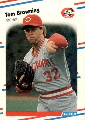 Tom Browning - 1988 Fleer - #228 - Baseball - Baseball Card Single