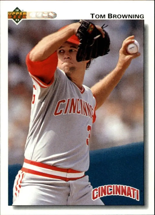 Tom Browning 1992 Upper Deck MLB #461 Baseball Card Cincinnati Reds - Baseball Card Single