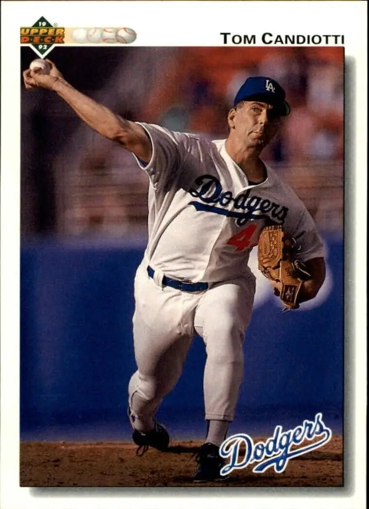Tom Candiotti 1992 Upper Deck MLB #760 Baseball Card Los Angeles Dodgers - Baseball Card Single
