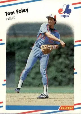 Tom Foley - 1988 Fleer - #183 - Baseball - Baseball Card Single