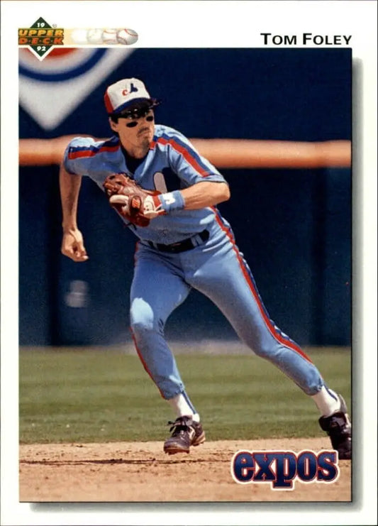 Tom Foley 1992 Upper Deck MLB #492 Baseball Card Montreal Expos - Baseball Card Single
