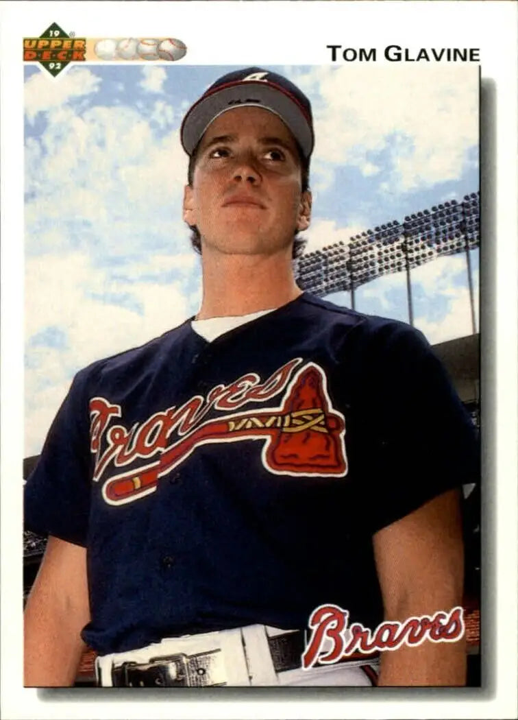 Tom Glavine 1992 Upper Deck MLB #342 Baseball Card Atlanta Braves - Baseball Card Single
