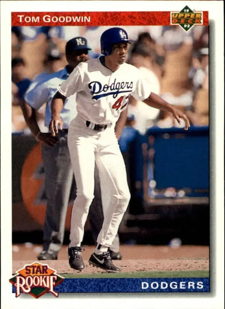 Tom Goodwin 1992 Upper Deck MLB #20 Star Rookies Card Los Angeles Dodgers