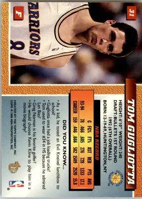 Tom Gugliotta - 1994-95 Topps Embossed - #31 - Basketball - Basketball Card Single