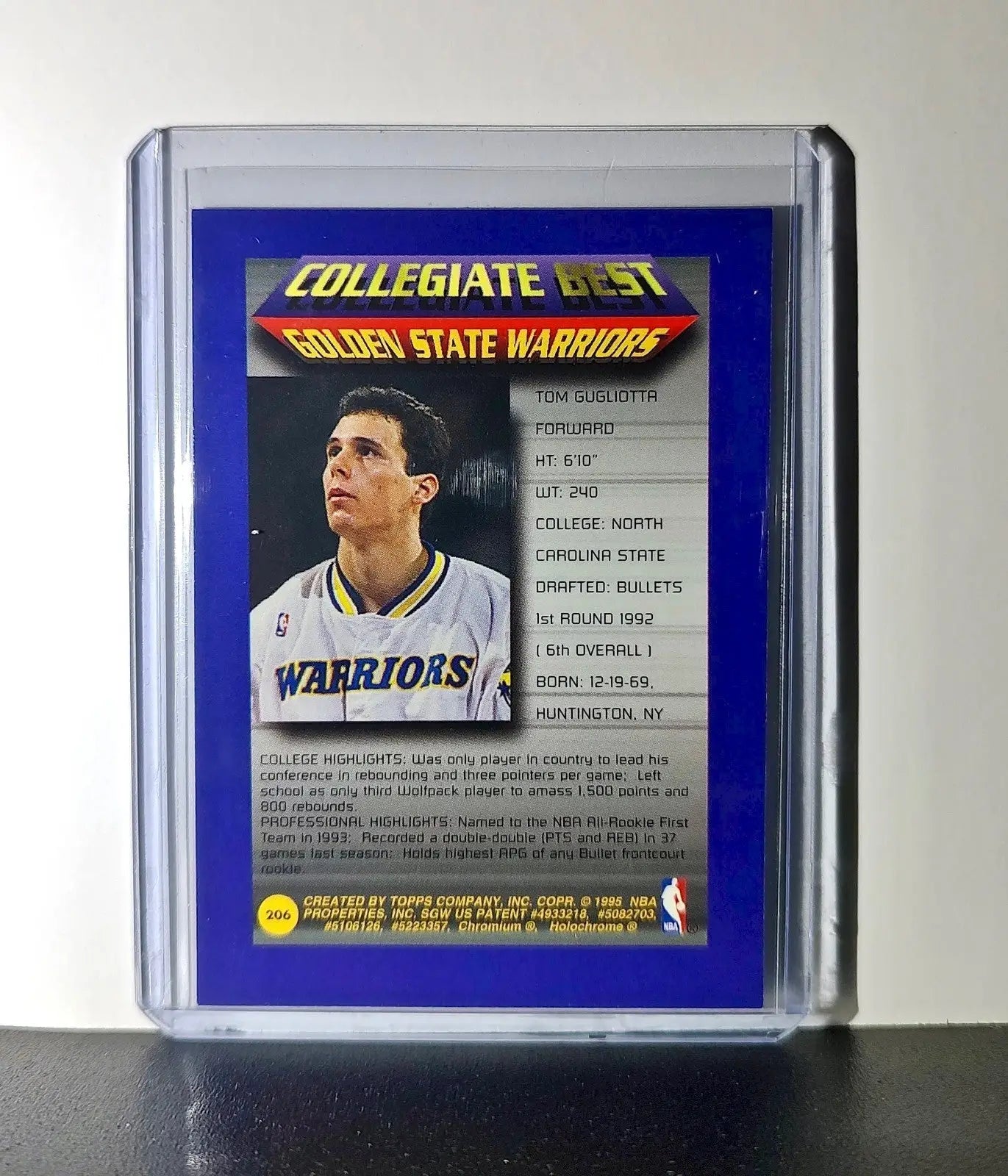 Tom Gugliotta 1994-95 Topps Finest #206 Collegiate Best