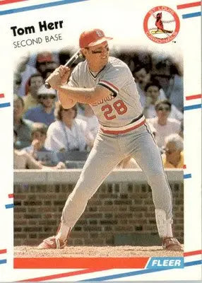 Tom Herr - 1988 Fleer - #35 - Baseball - Baseball Card Single
