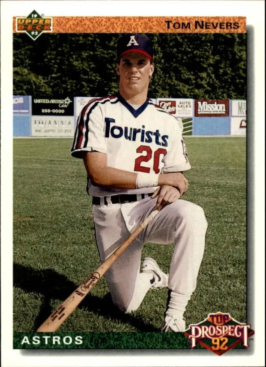 Tom Nevers 1992 Upper Deck MLB #53 Top Prospect Baseball Card Houston Astros - Baseball Card Single