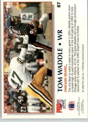 Tom Waddle - 1992 Pro Set Power - #87 - Football - Football Card Single