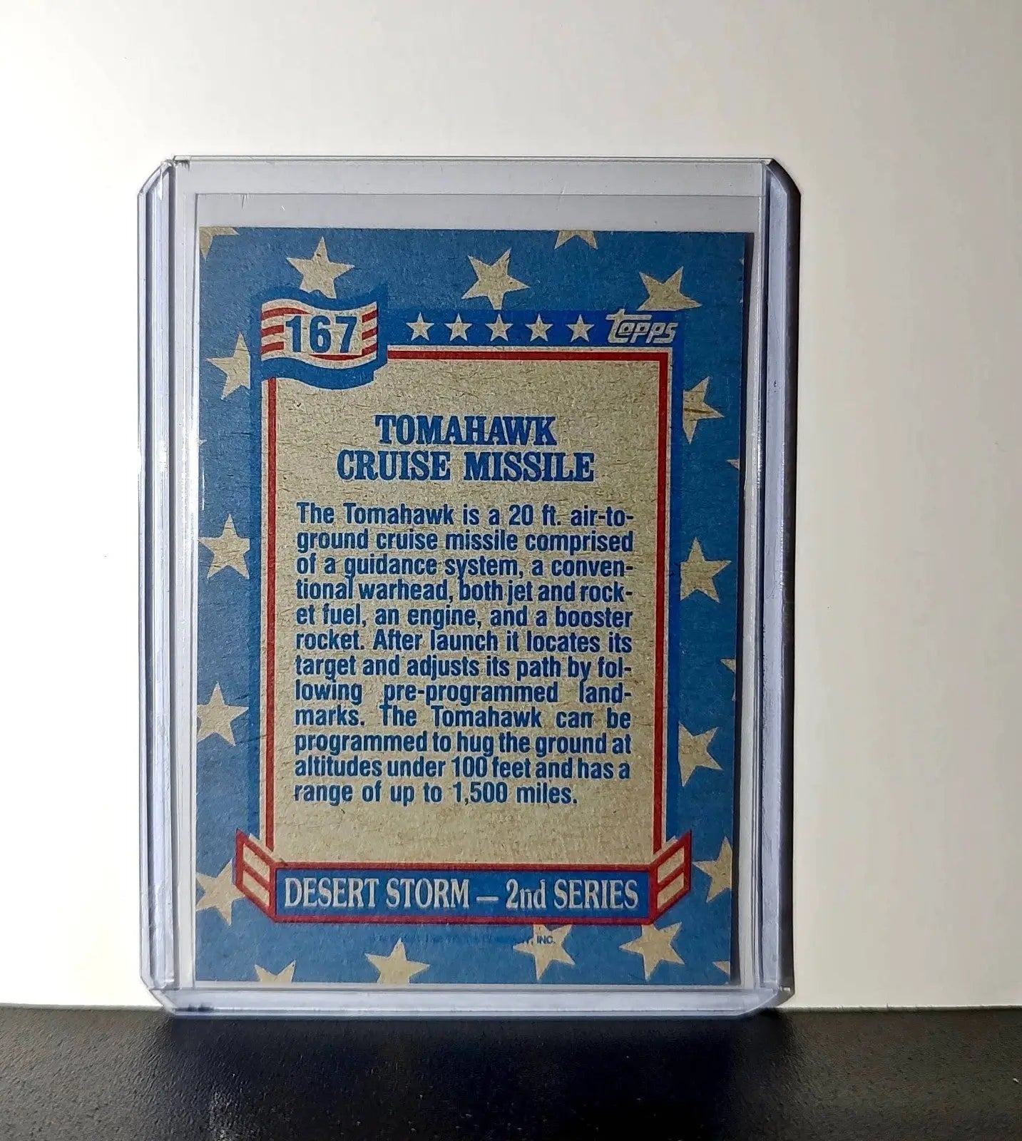 Tomahawk Cruise Missile 1991 Topps Desert Storm #167 Card