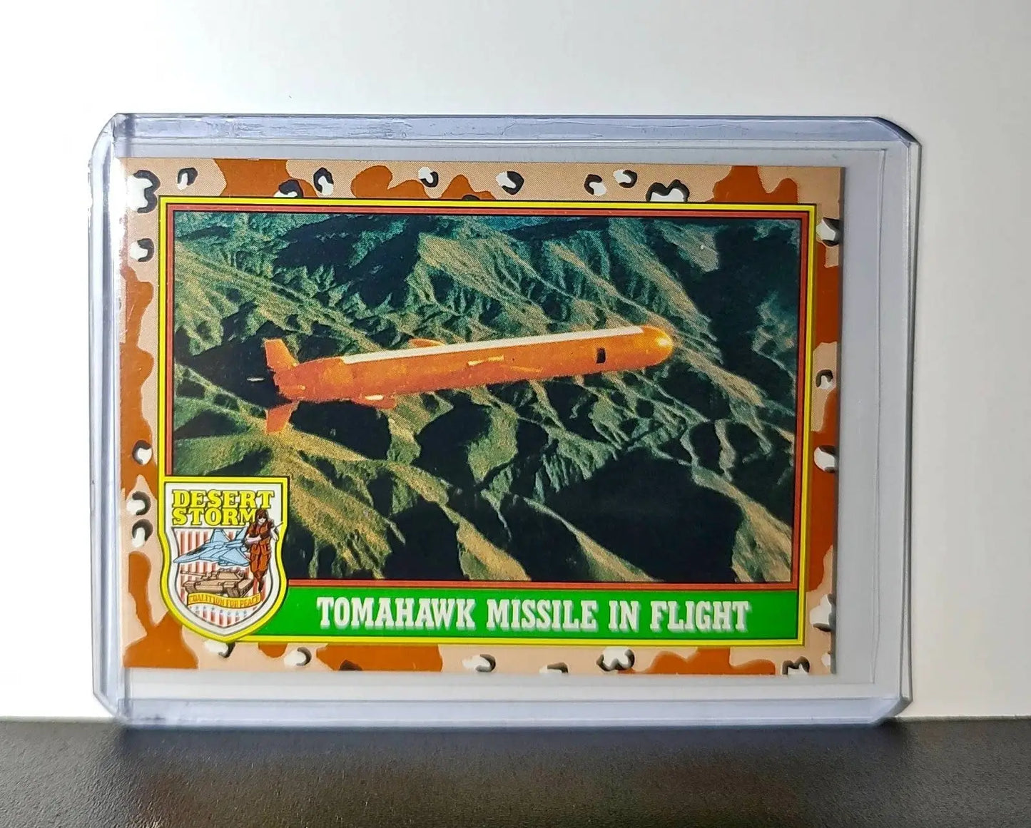 Tomahawk Missile in Flight 1991 Topps Desert Storm #47 Card