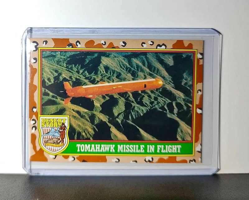 Tomahawk Missile in Flight 1991 Topps Desert Storm #47 Card