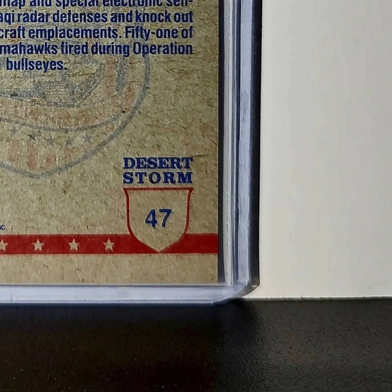 Tomahawk Missile in Flight 1991 Topps Desert Storm #47 Card