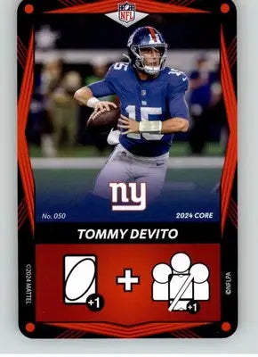 Tommy DeVito - 2024 UNO Elite Core Edition - Red - #050 - Football - Football Card Single