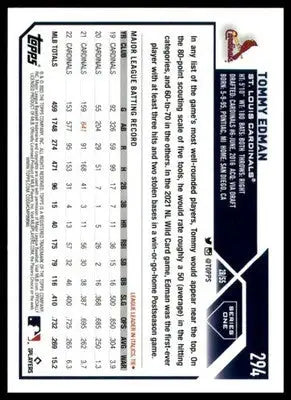 Tommy Edman 2023 Topps #294 St. Louis Cardinals - Baseball Card Single