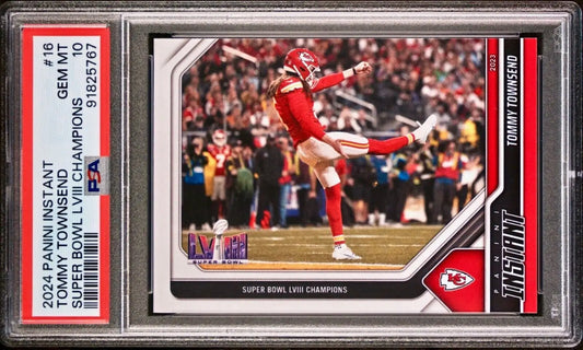 Tommy Townsend 2023 Panini NFL Superbowl Champions #16 Card PSA 10 Gem Mint - Football Card Single