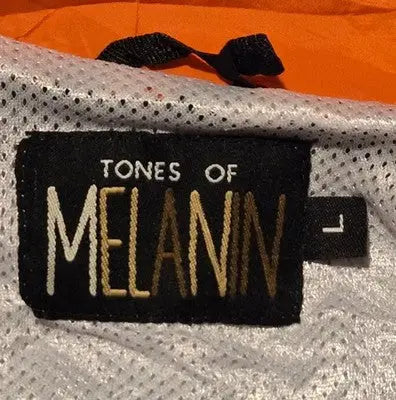 Tones of Melanin Windbreaker Jacket Mens L Retro Orange Purple White Shell - Apparel