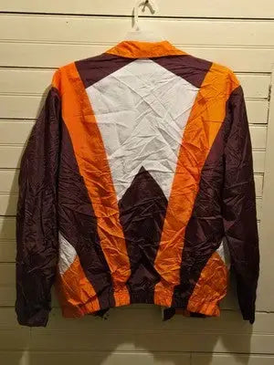 Tones of Melanin Windbreaker Jacket Mens L Retro Orange Purple White Shell - Apparel