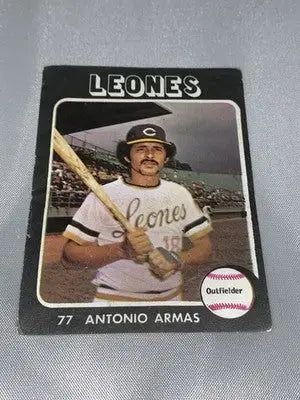 Tony Antonio Armas 1975 Topps Leones del Caracas Venezuela Baseball Sticker #77 - Baseball Card Single