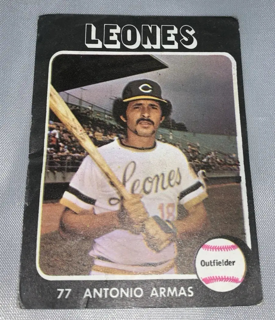 Tony Antonio Armas 1975 Topps Leones del Caracas Venezuela Baseball Sticker #77 - Baseball Card Single