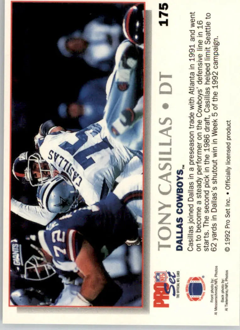 Tony Casillas - 1992 Pro Set Power - #175 - Football - Football Card Single