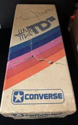 Vintage Converse shoe box with cracked lid for Tony Dorsett Converse football cleats