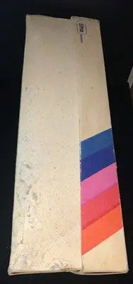 Worn cricket bat with colorful striped design, part of Dallas Cowboys Tony Dorsett Converse football gear