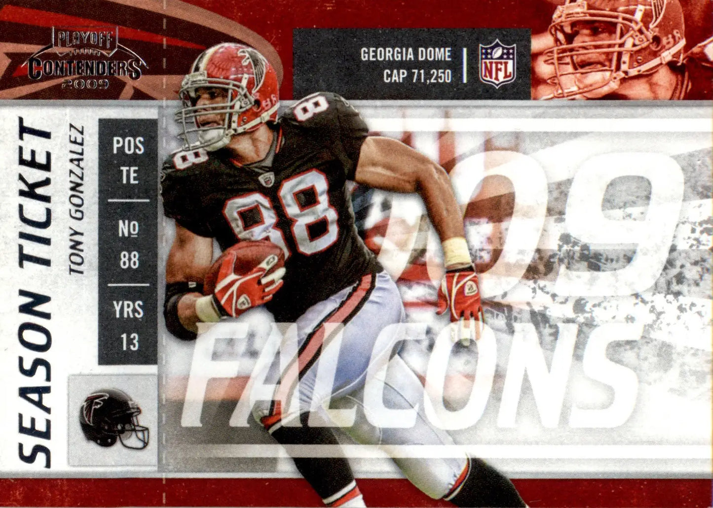 Tony Gonzalez - 2009 Playoff Contenders - #7 - Football - Football Card Single