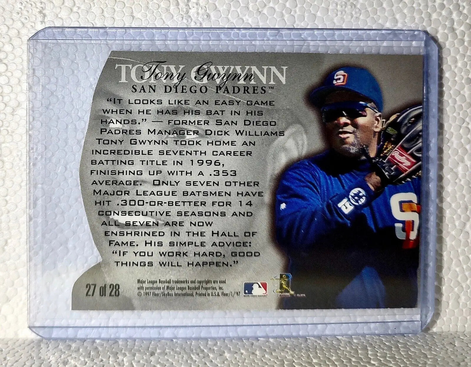 Tony Gwynn 1997 Fleer MLB #27 Team Leader Baseball Card San Diego Padres - Baseball Card Single