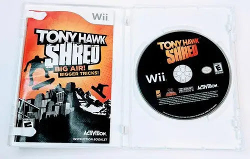 Tony Hawk Shred Wii game with complete original box and manual for Nintendo Wii
