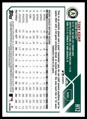 Tony Kemp 2023 Topps Holiday Metallic #H12 Oakland Athletics - Baseball Card Single