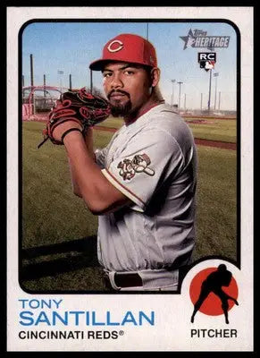 Tony Santillan Rookie 2022 Topps Heritage #214 Cincinnati Reds - Baseball Card Single
