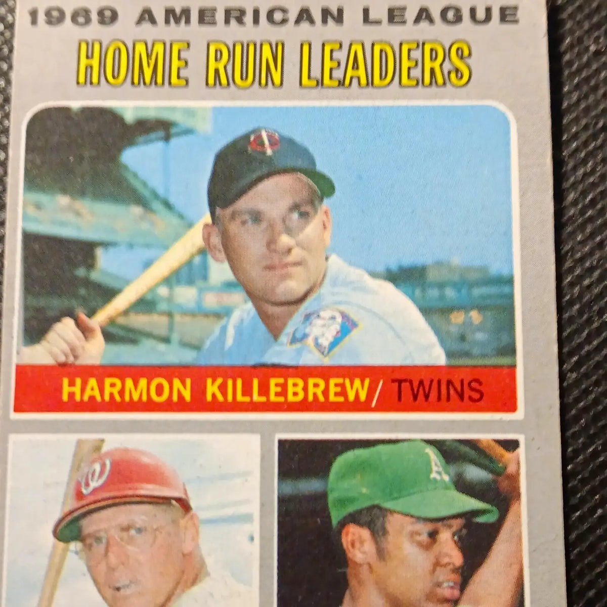 Topps 1969 - AL HR Leaders. H. Killebrew R. Jackson. F. Howard. #66. VG+ - Baseball Card Single