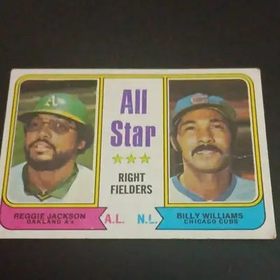 Topps 1974 - All Stars Reggie Jackson/Billy Williams. *crease VG #338 - Baseball Card Single