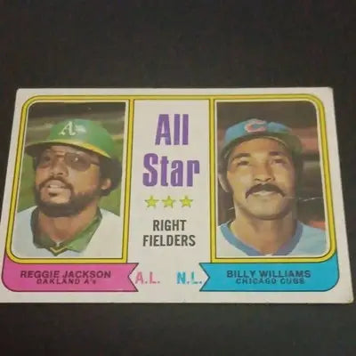 Topps 1974 - All Stars Reggie Jackson/Billy Williams. *crease VG #338 - Baseball Card Single